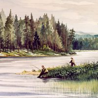 Vliegvissen in de Håelva (Noorwegen)