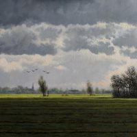 Gezicht op Brandwijk (Alblasserwaard)