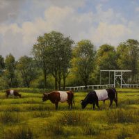 Lakenvelders bij het Giethemerkerkbruggetje over de Regge